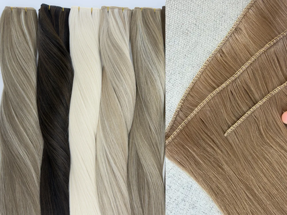 Lum Hair Extensions Nyeste innovative Super Genius Weft med tråd Amazing Volume Genius Hair Extensions Lum Hair Extensions Nyeste innovative Super Genius Weft med tråd Amazing Volume Genius Hair Extensions