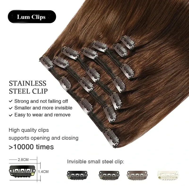 Remy Human Hair Clip i Extensions